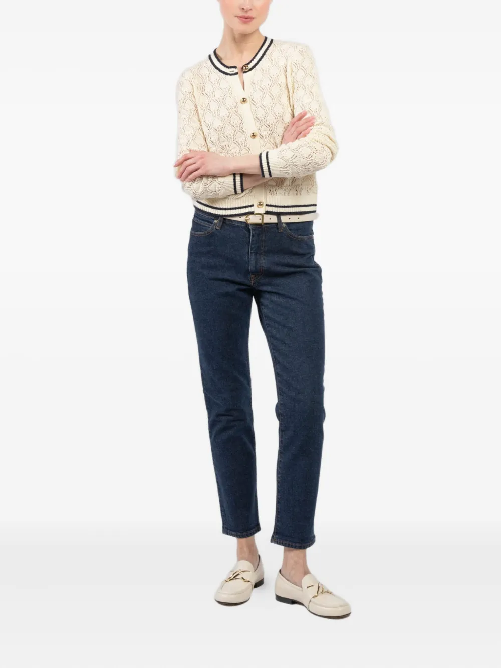 FRAME pointelle-knit cardigan | Cardigans | Image 2