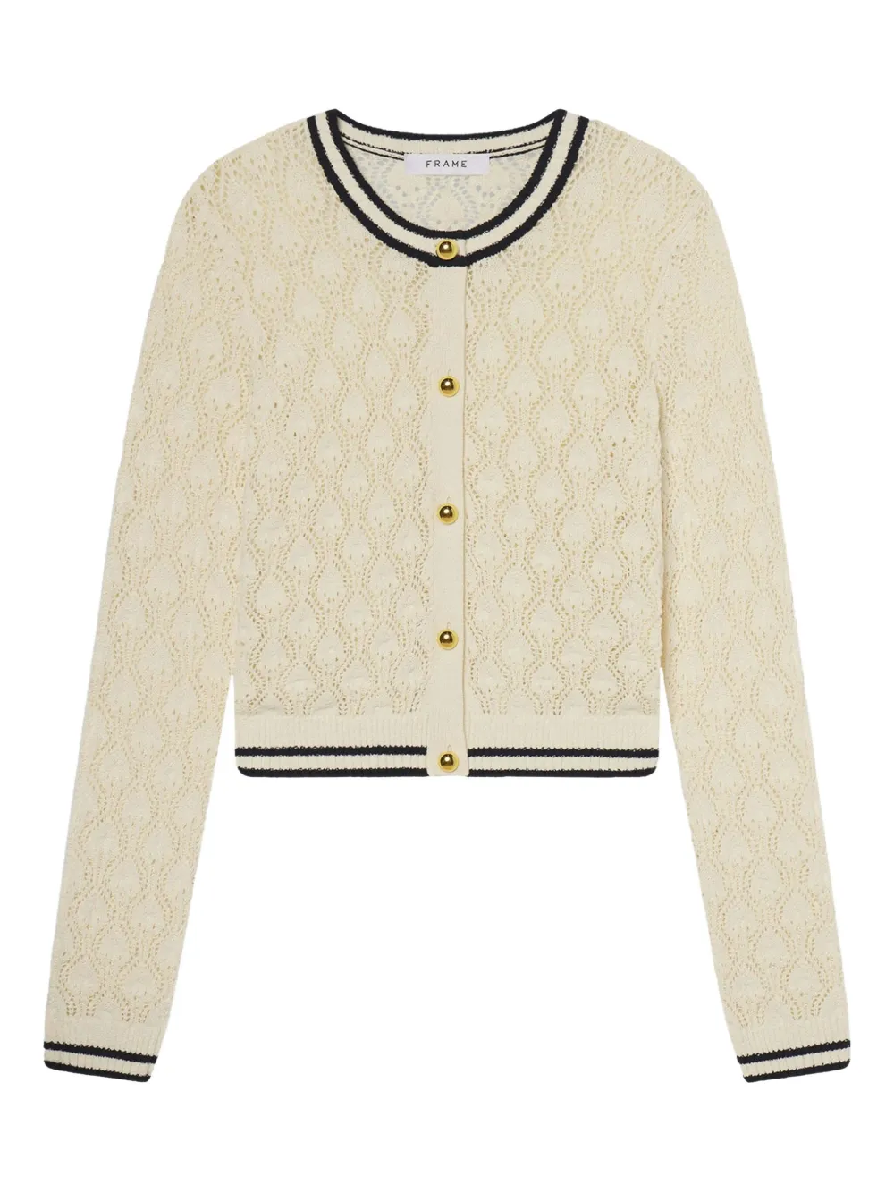 FRAME pointelle-knit cardigan | Neutrals | Image 1