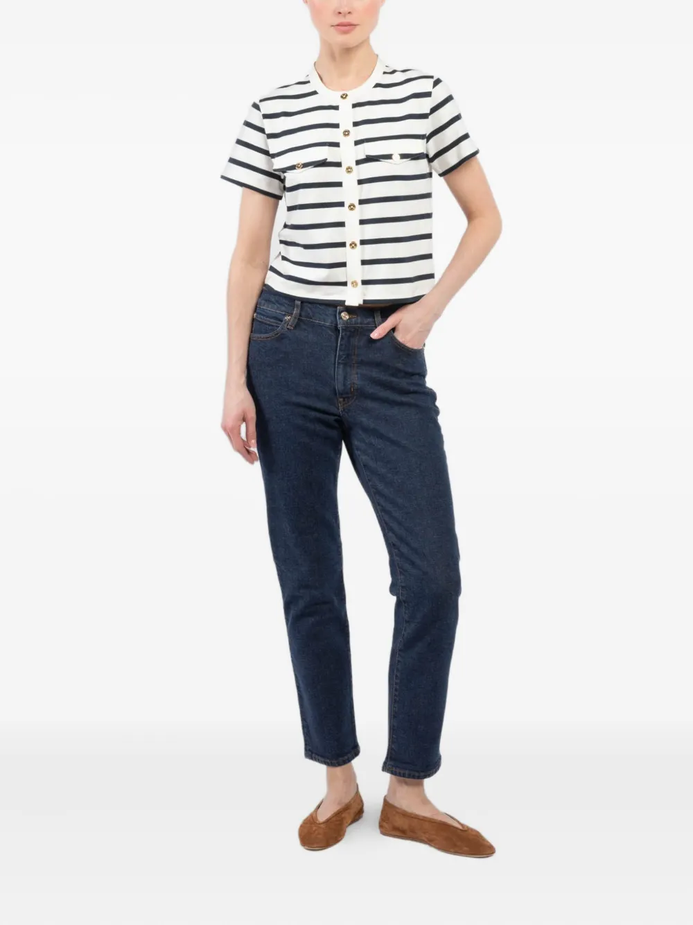 FRAME striped button-up T-shirt | T-Shirts & Jersey Shirts | Image 2