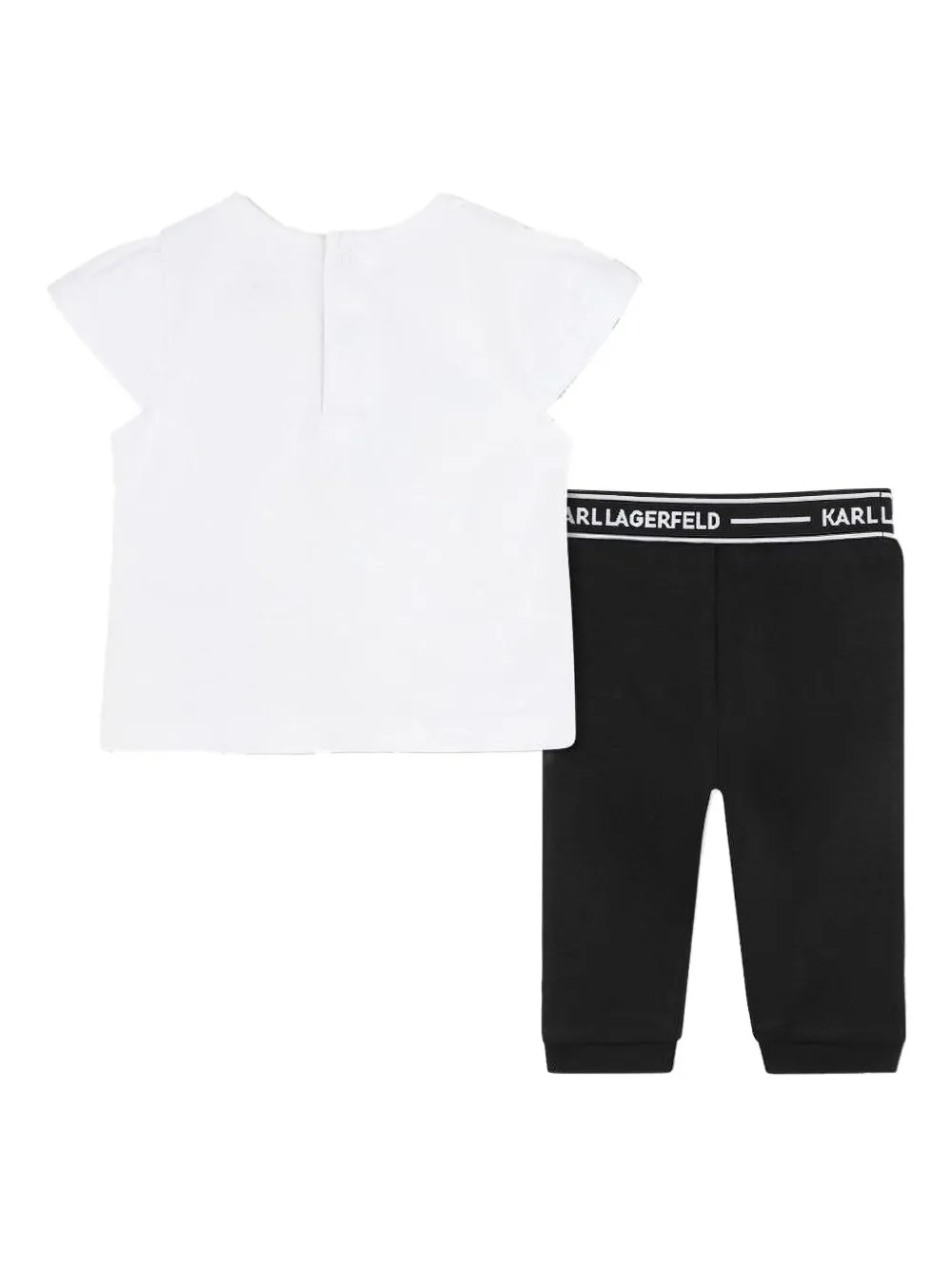 Karl Lagerfeld Kids Choupette print trouser set Wit