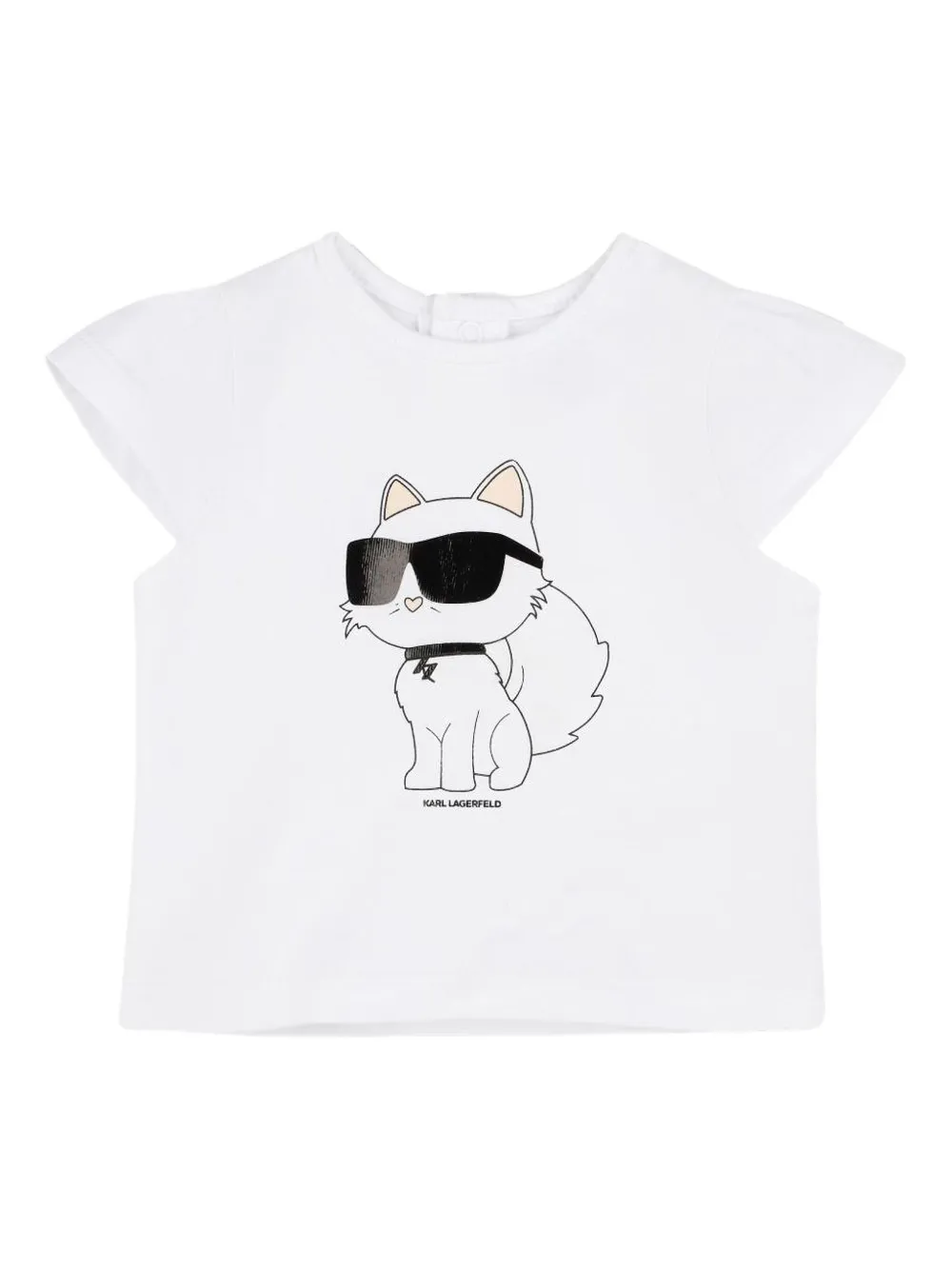 Karl Lagerfeld Kids Choupette print trouser set Wit
