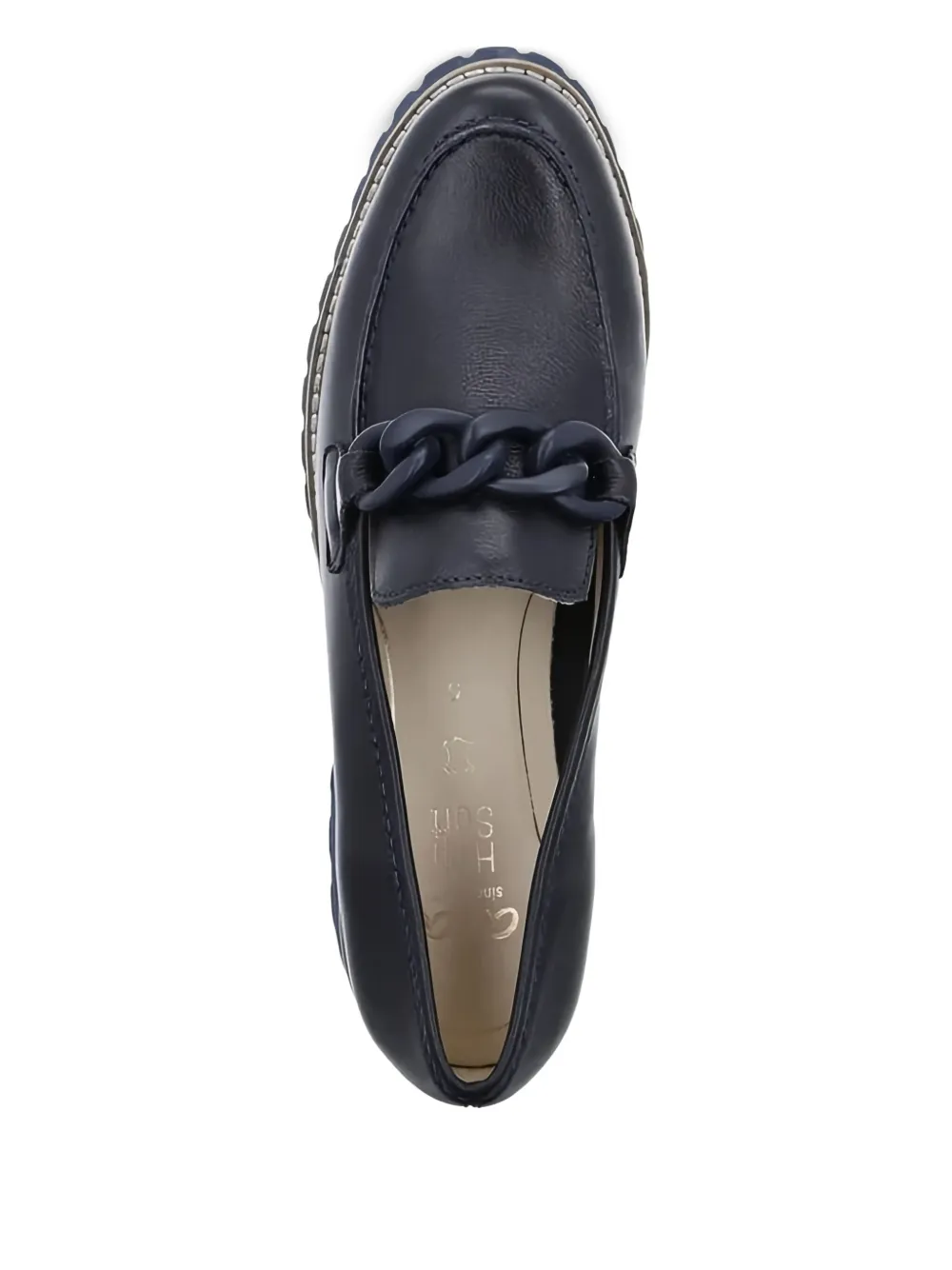 ARA Leren loafers met geknoopt detail Blauw