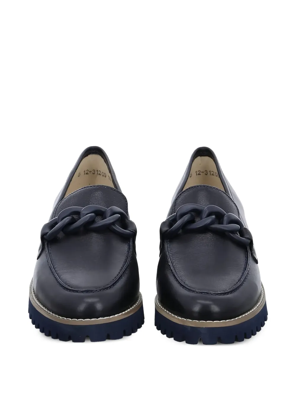 ARA Leren loafers met geknoopt detail Blauw