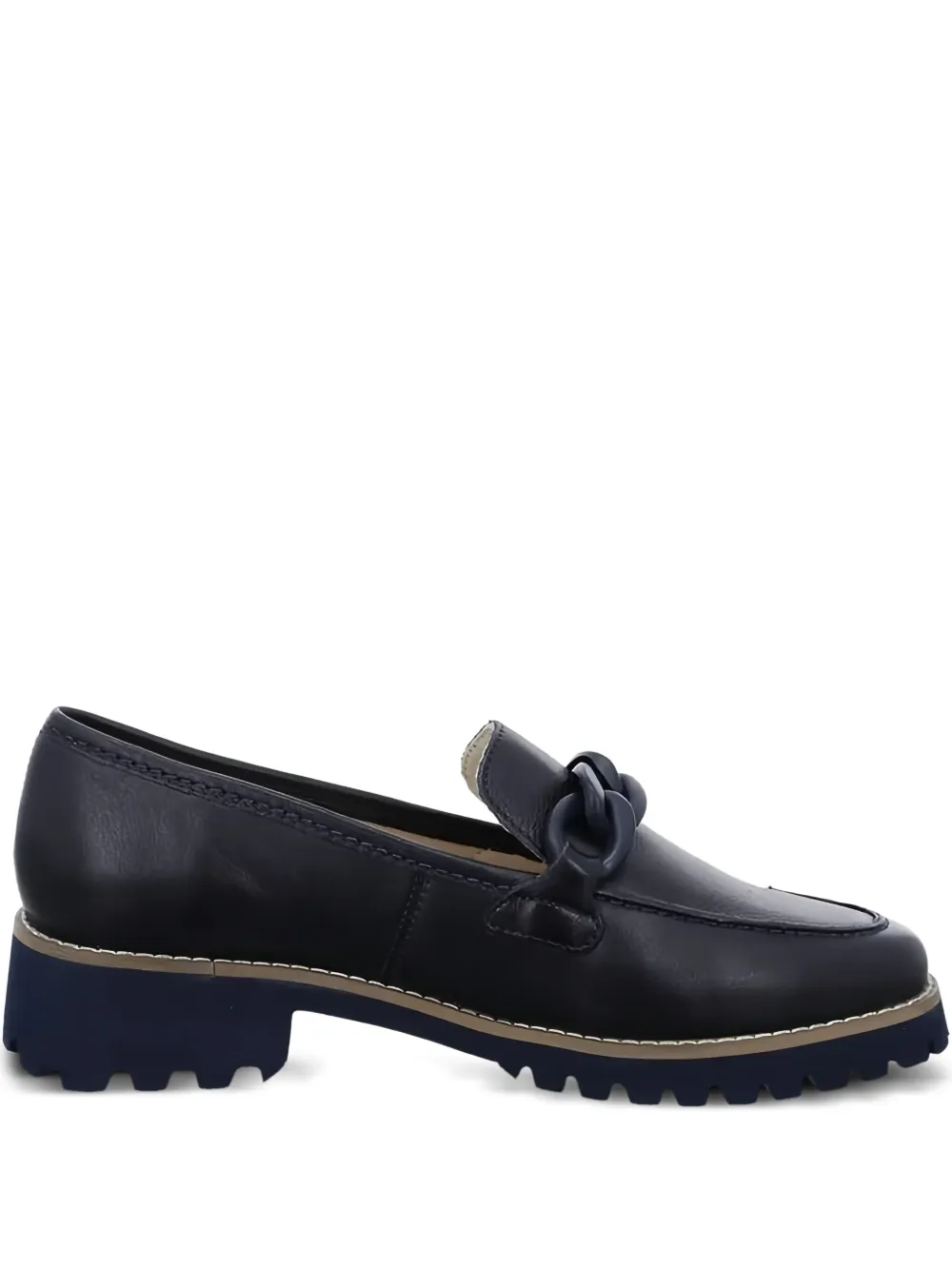 leather knot-detail loafers