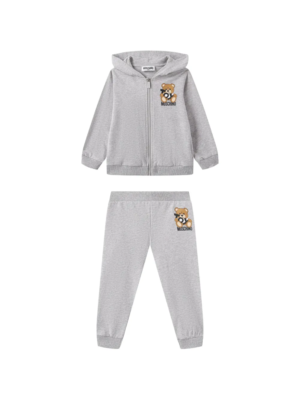 Moschino Kids teddy-print tracksuit set - Grigio
