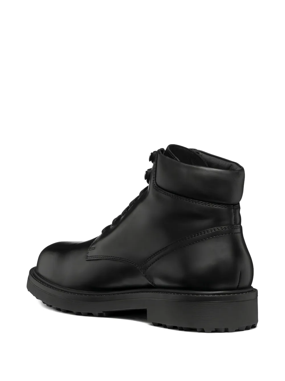 Geox lace-up leather boots Black