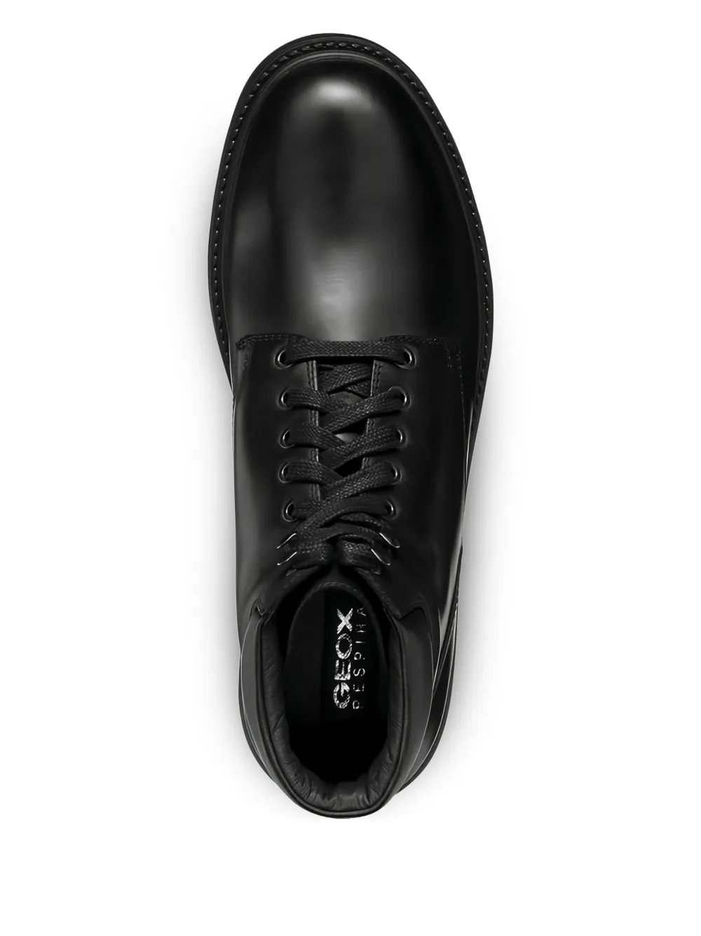 Geox lace-up leather boots Black