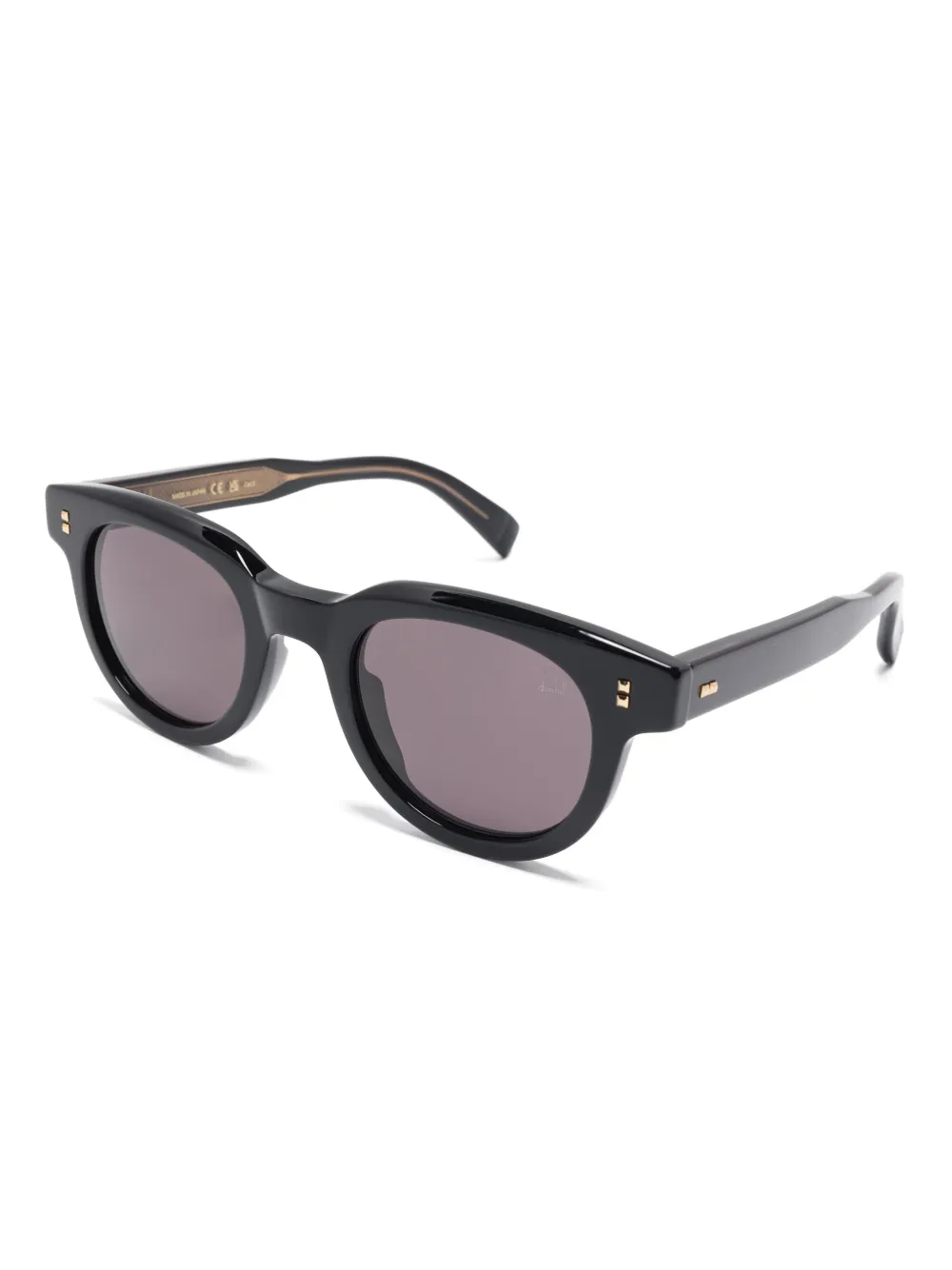 Dunhill Zonnebril met rond montuur Zwart