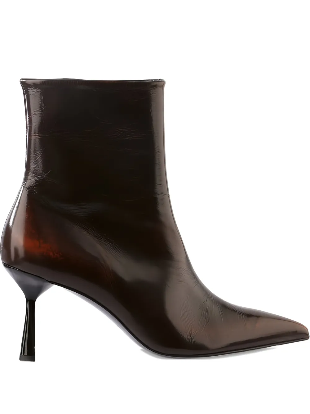 Hogl 80mm pointed-toe ankle boots Brown