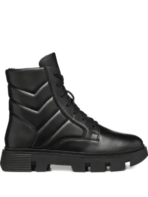 Toga Pulla lace-up Leather Ankle Boots | Black | FARFETCH JO