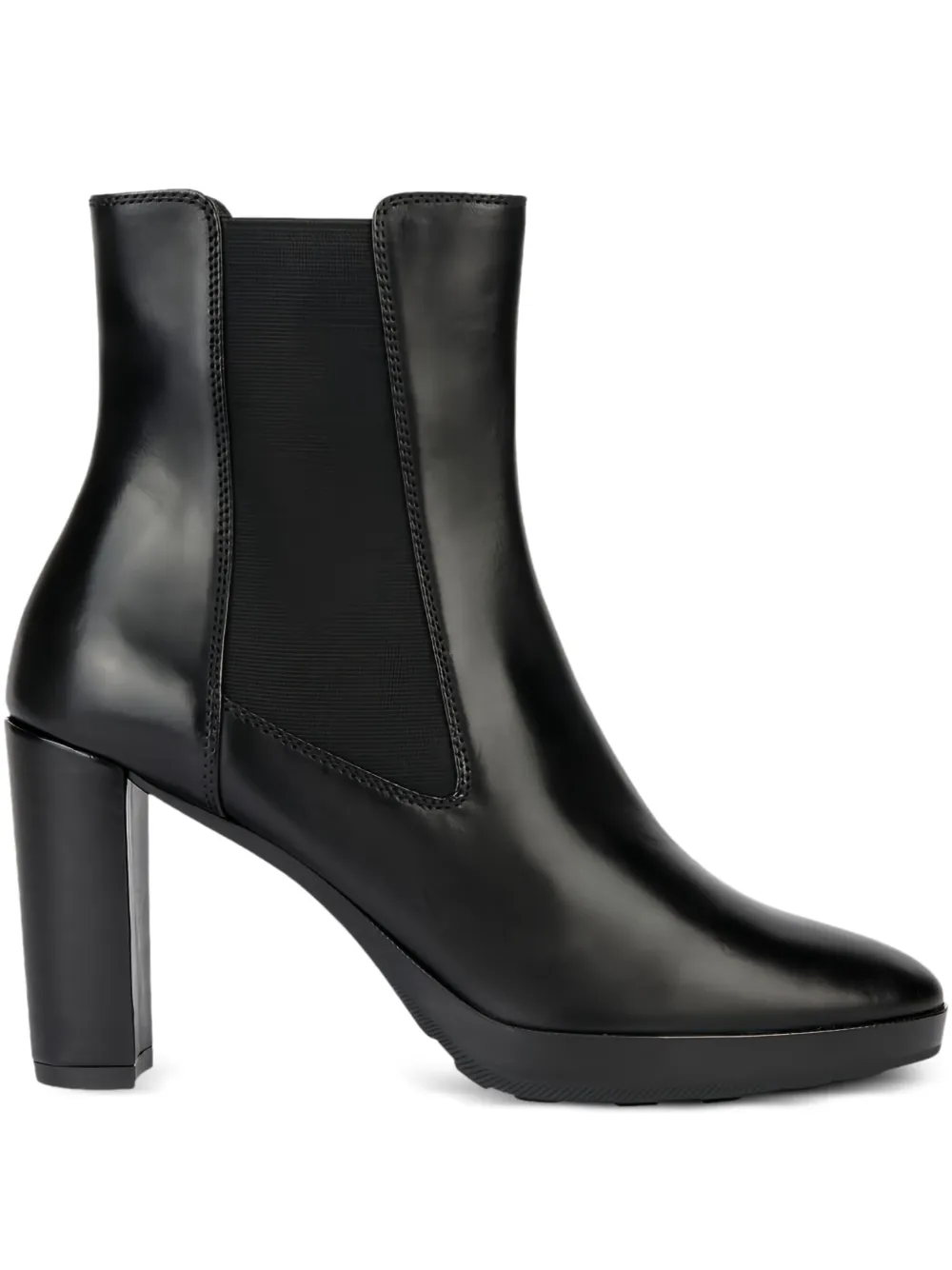 Geox Walk Pleasure elastic-panel block-heel booties | Black | Image 1