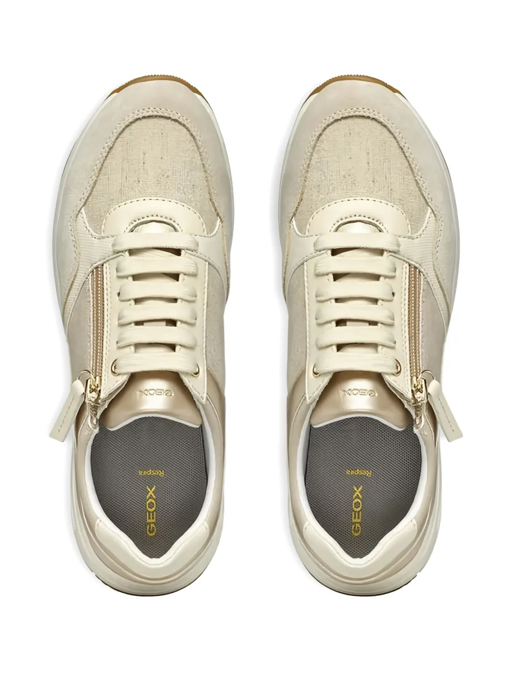 Geox Bulmya sneakers met rits C6738 BEIGE