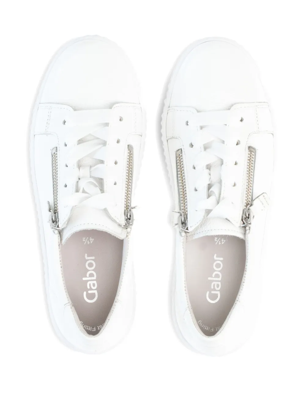 Zip-Detail Low-Top Sneakers