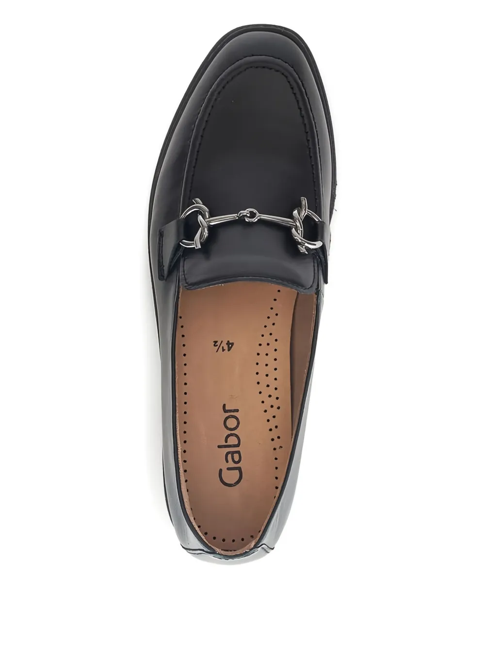 Gabor Leather Slip-on Loafers In Black