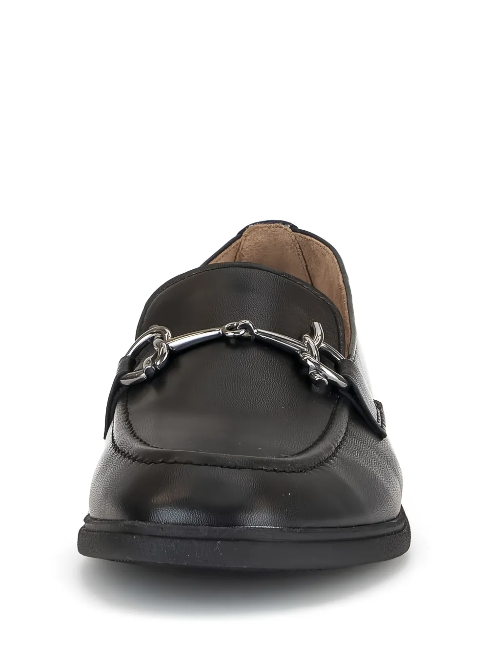 Gabor Leather Slip-on Loafers In Black