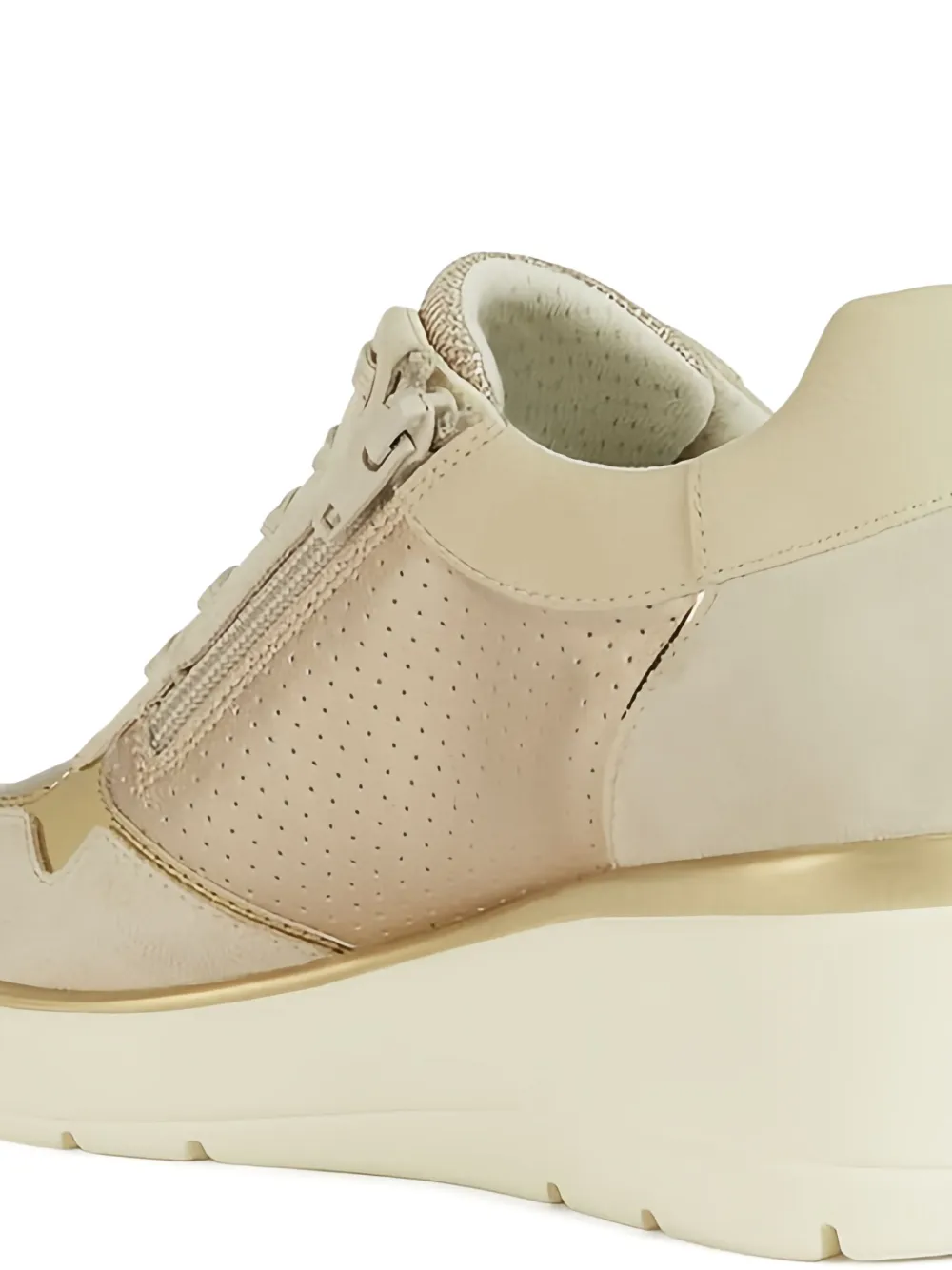 Geox Ilde geperforeerde sneakers met sleehak Beige