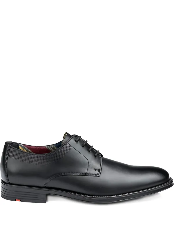 Lloyd Davenport Polished Leather Derby Shoes Black FARFETCH IN