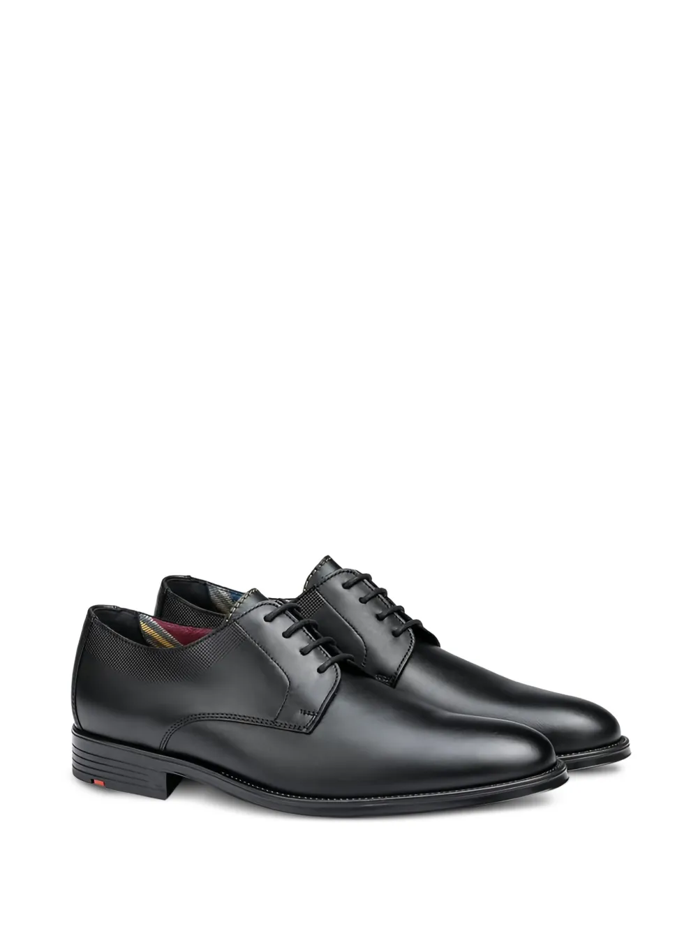 Lloyd Davenport polished leather Derby shoes Black