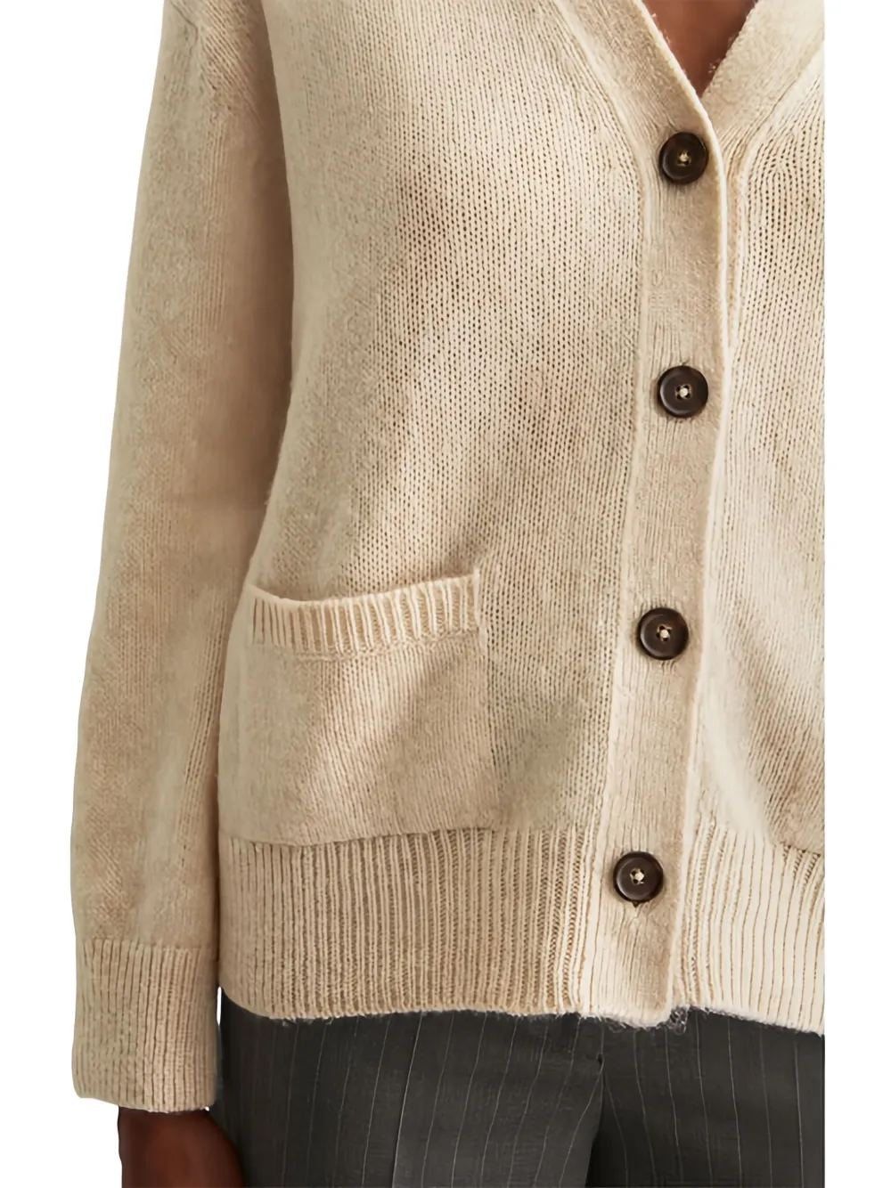 Marc O'Polo Vest met V-hals Beige
