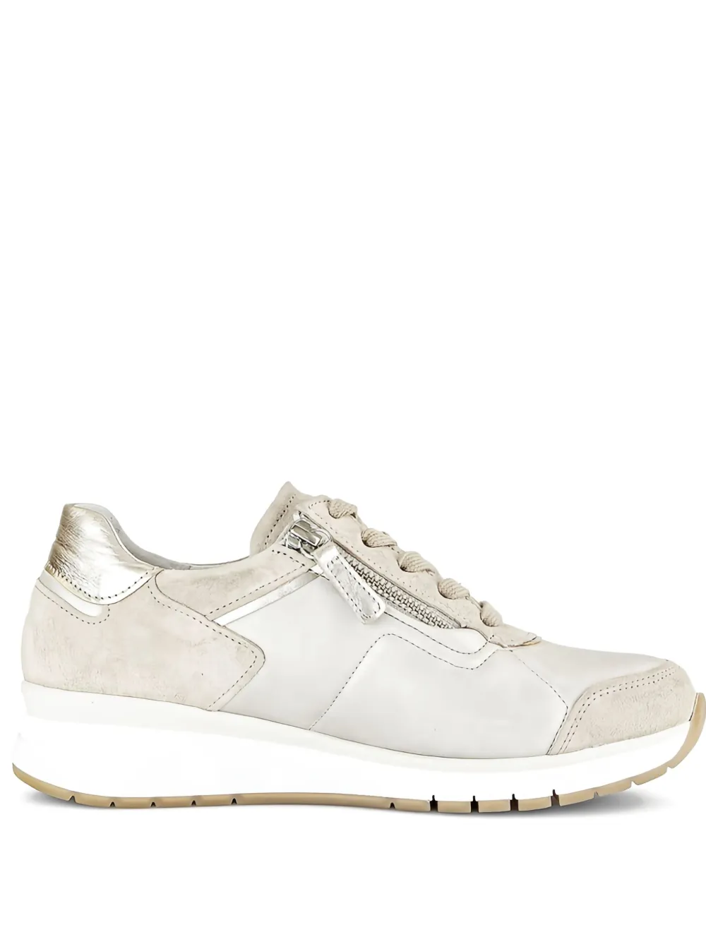 GABOR metallic-finish suede sneakers Neutrals