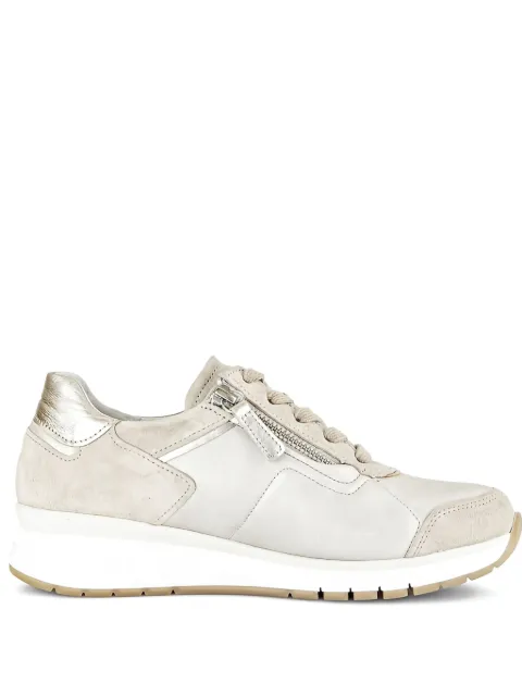 GABOR metallic-finish suede sneakers
