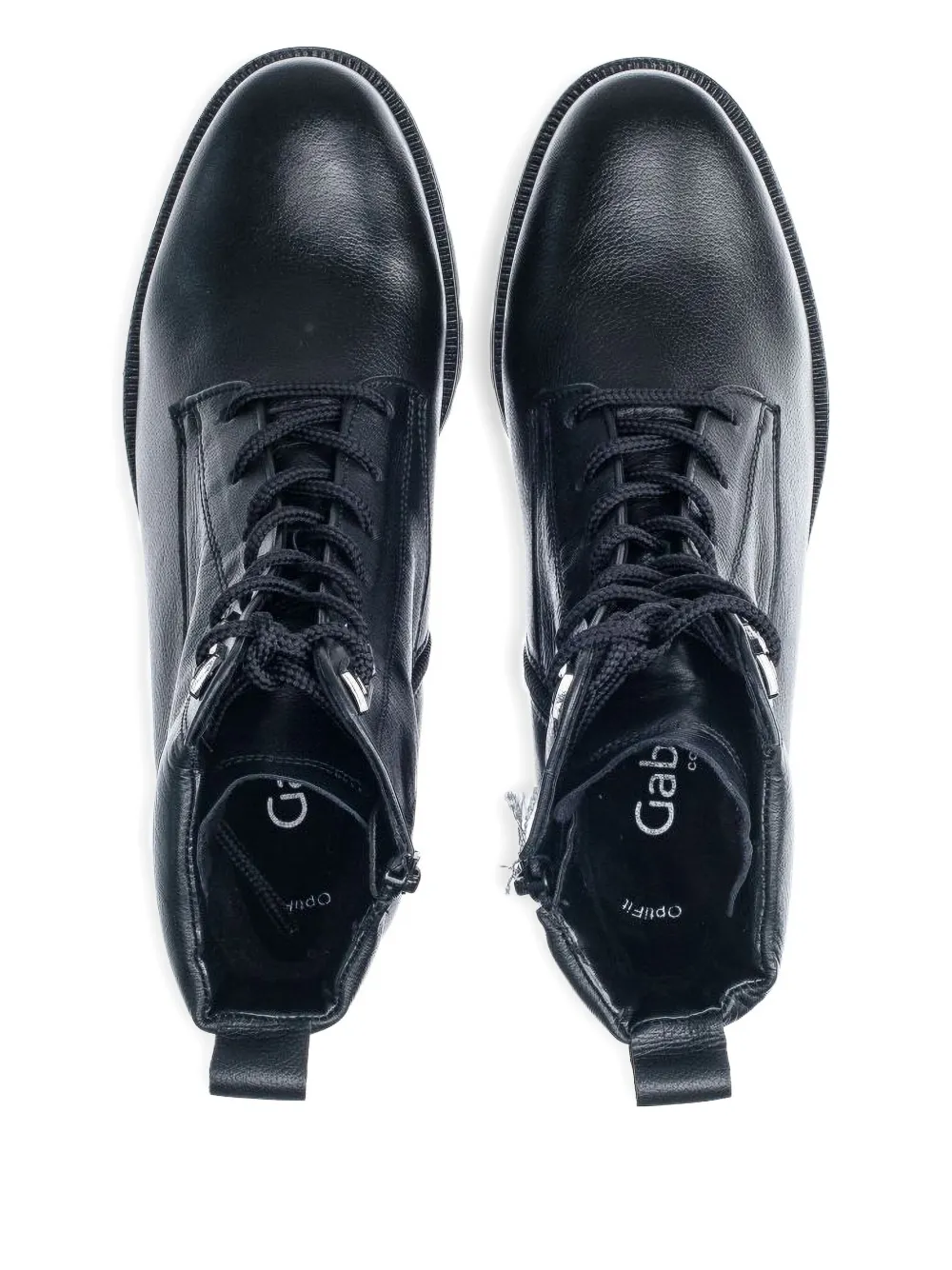 GABOR Davos combat boots met chunky zool en veters Zwart