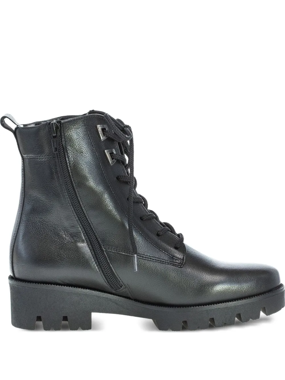 GABOR Davos combat boots met chunky zool en veters Zwart