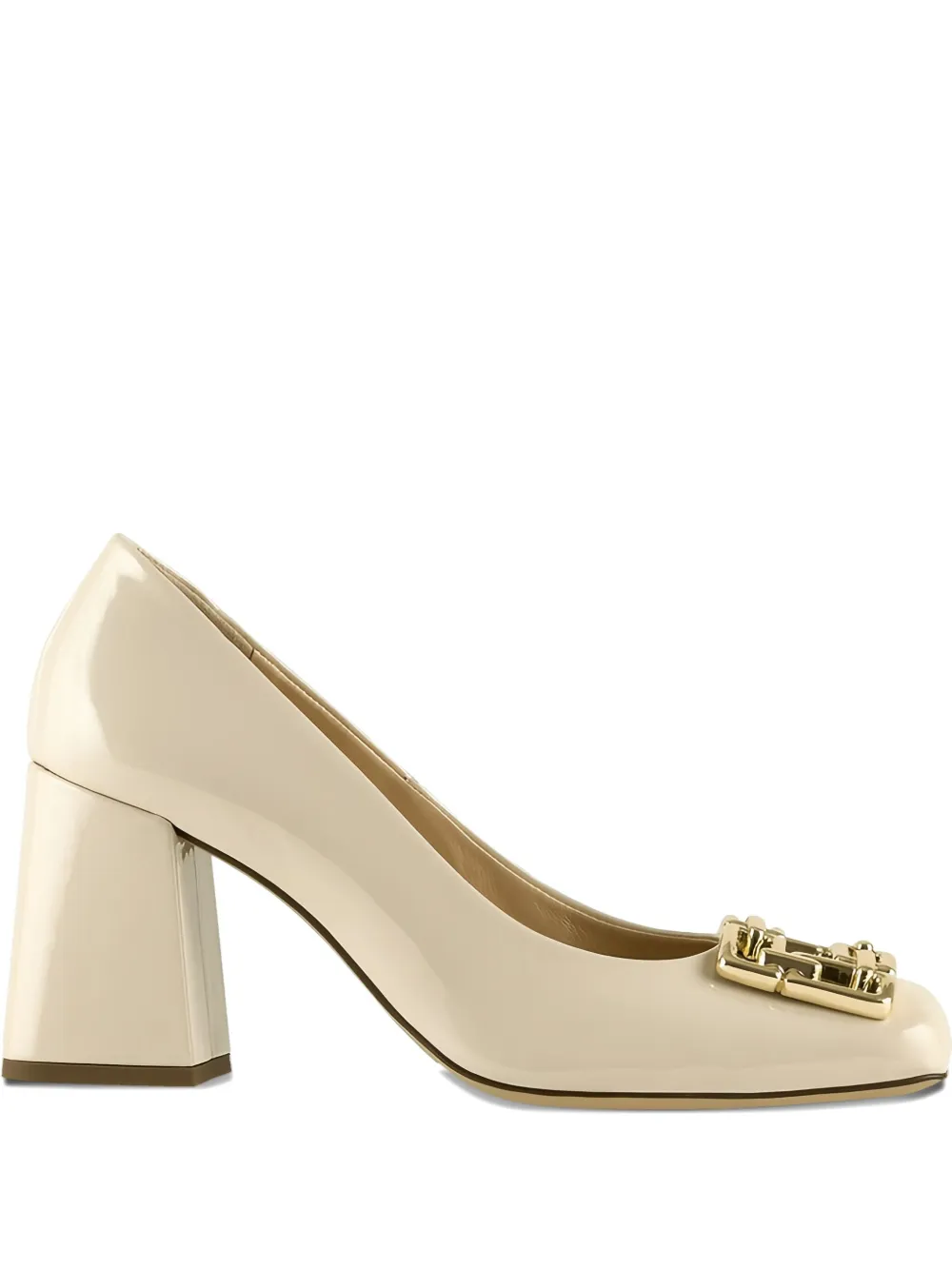 Hogl Madeleine block-heel patent pumps | Neutrals | Image 1