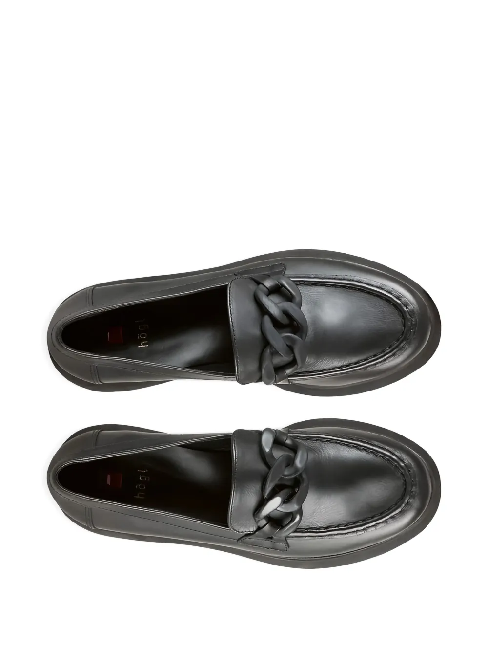 Hogl Stacy chunky leather loafers Black