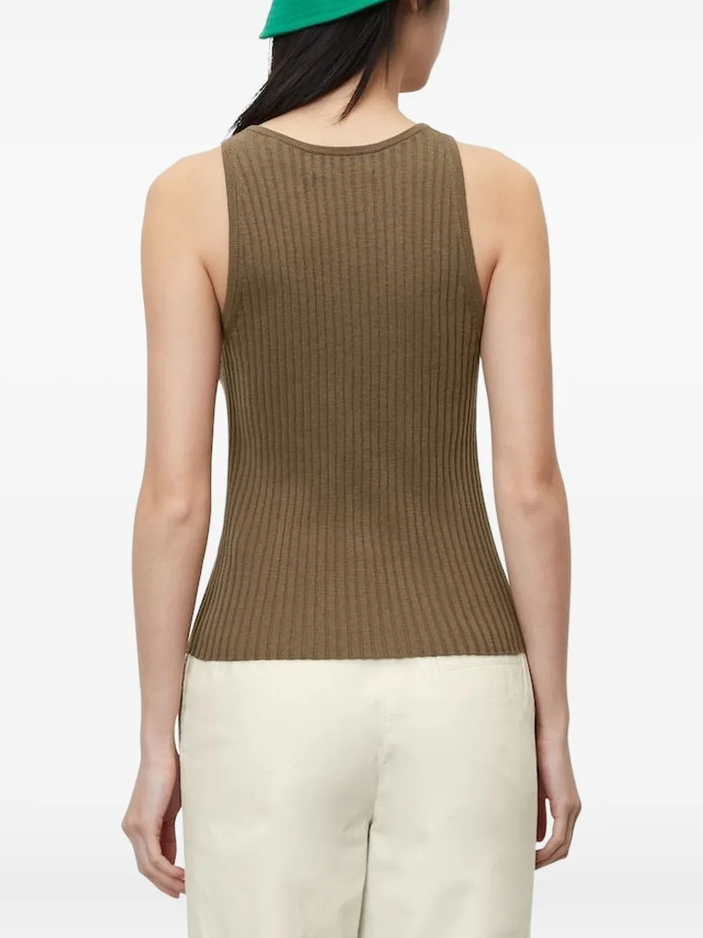 Marc O'Polo Geribbelde top Bruin