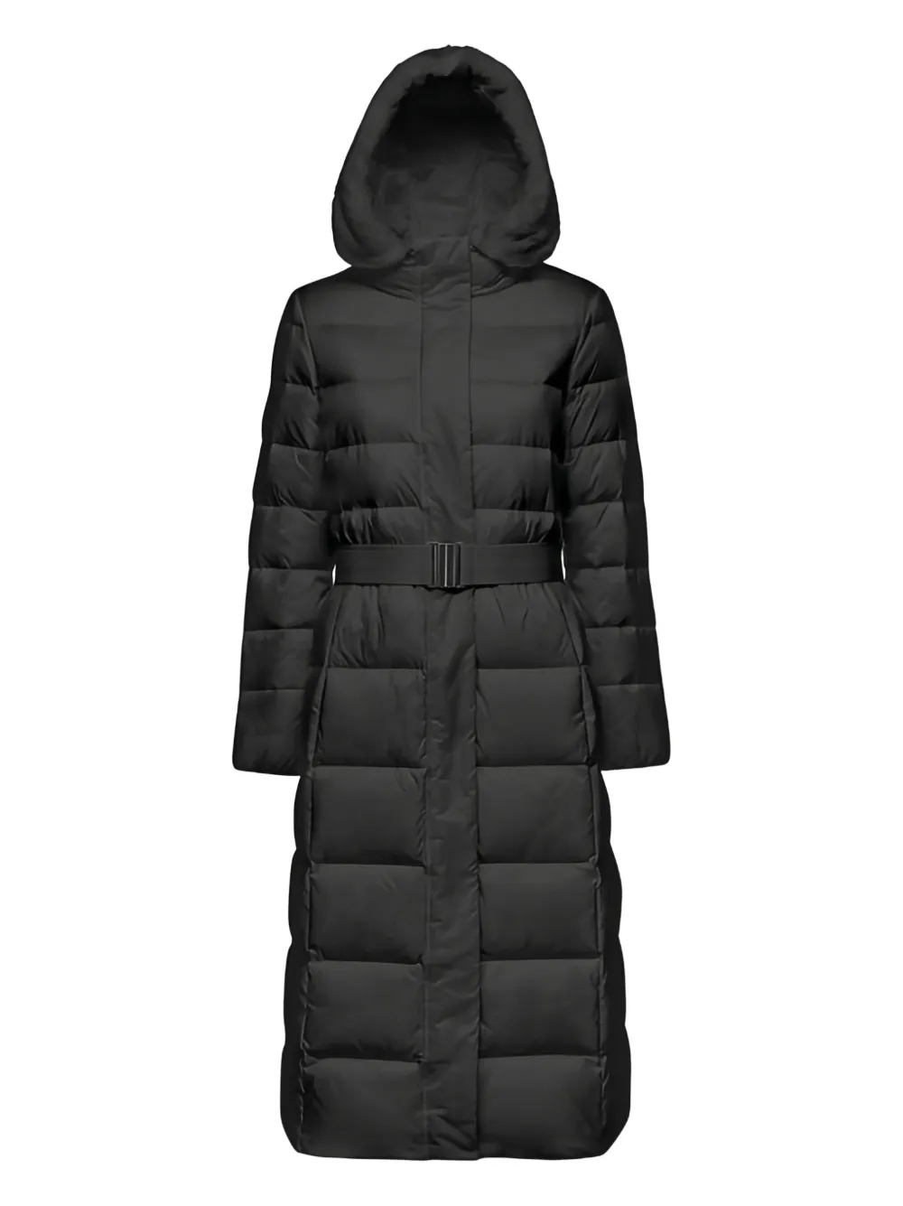 Geox Pheby hooded belted puffer coat | Black | Image 1