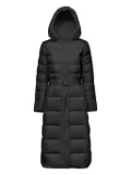 Geox Pheby hooded belted puffer coat - Black