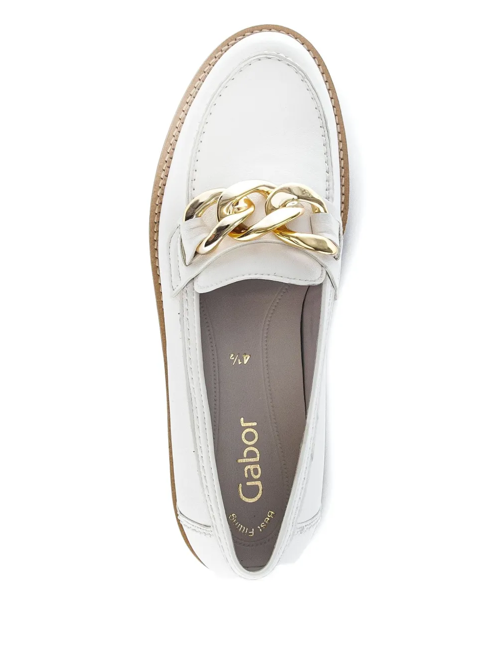 GABOR chain-link loafers White