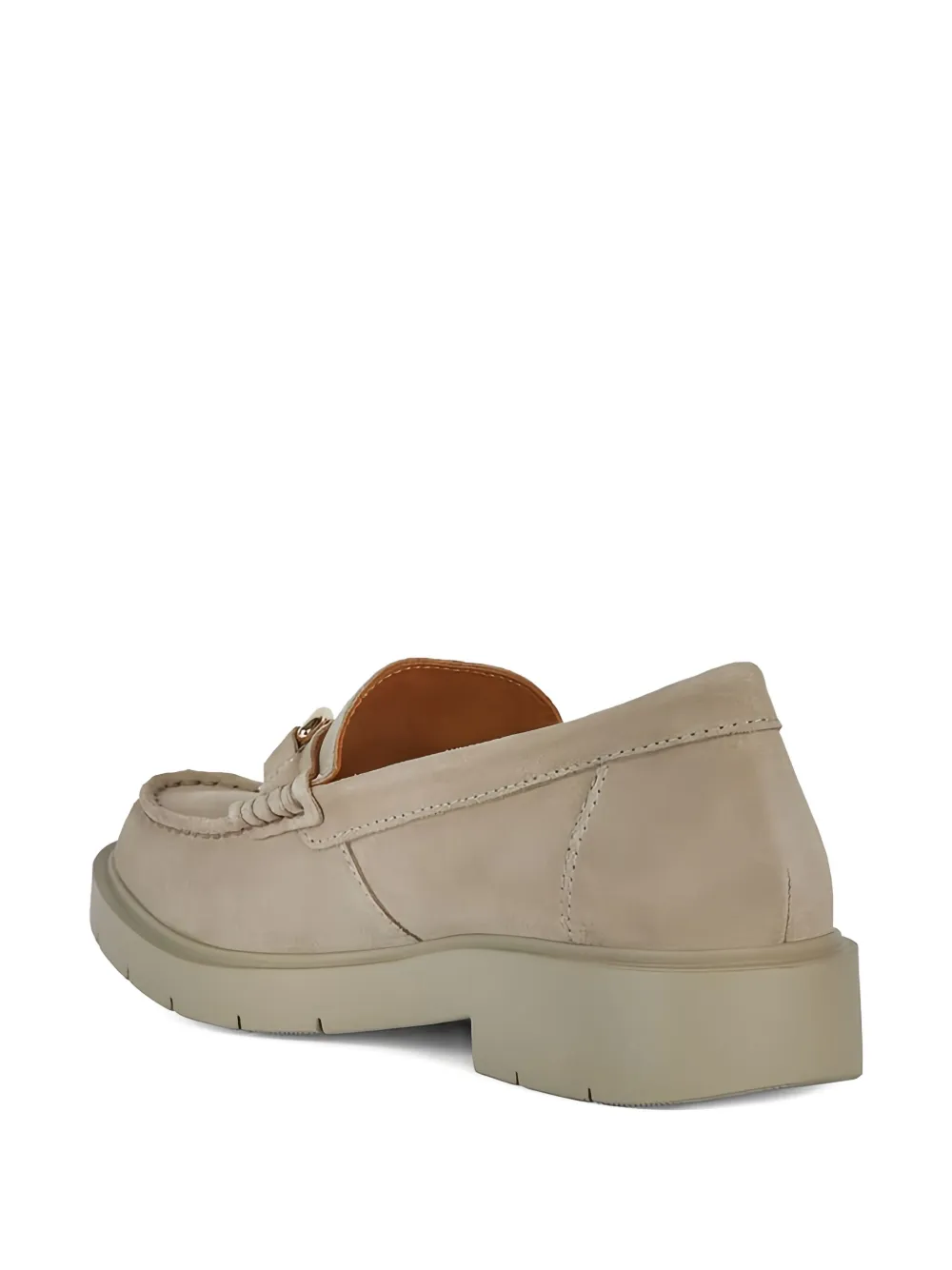 Geox Spherica chain-link suede loafers Neutrals