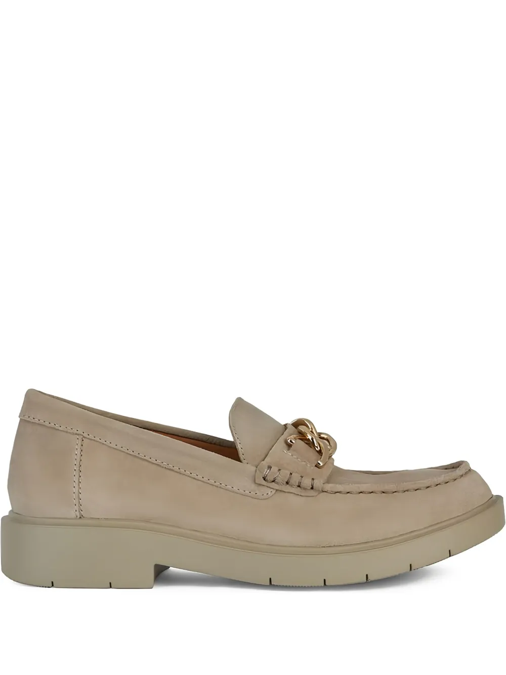 Geox Spherica chain-link suede loafers | Neutrals | Image 1