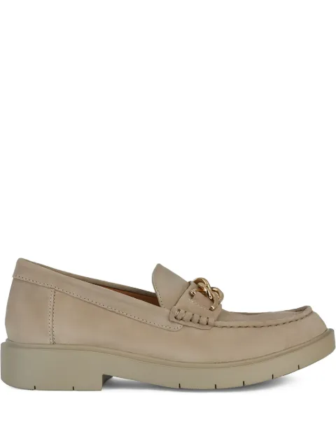 Geox Spherica chain-link suede loafers