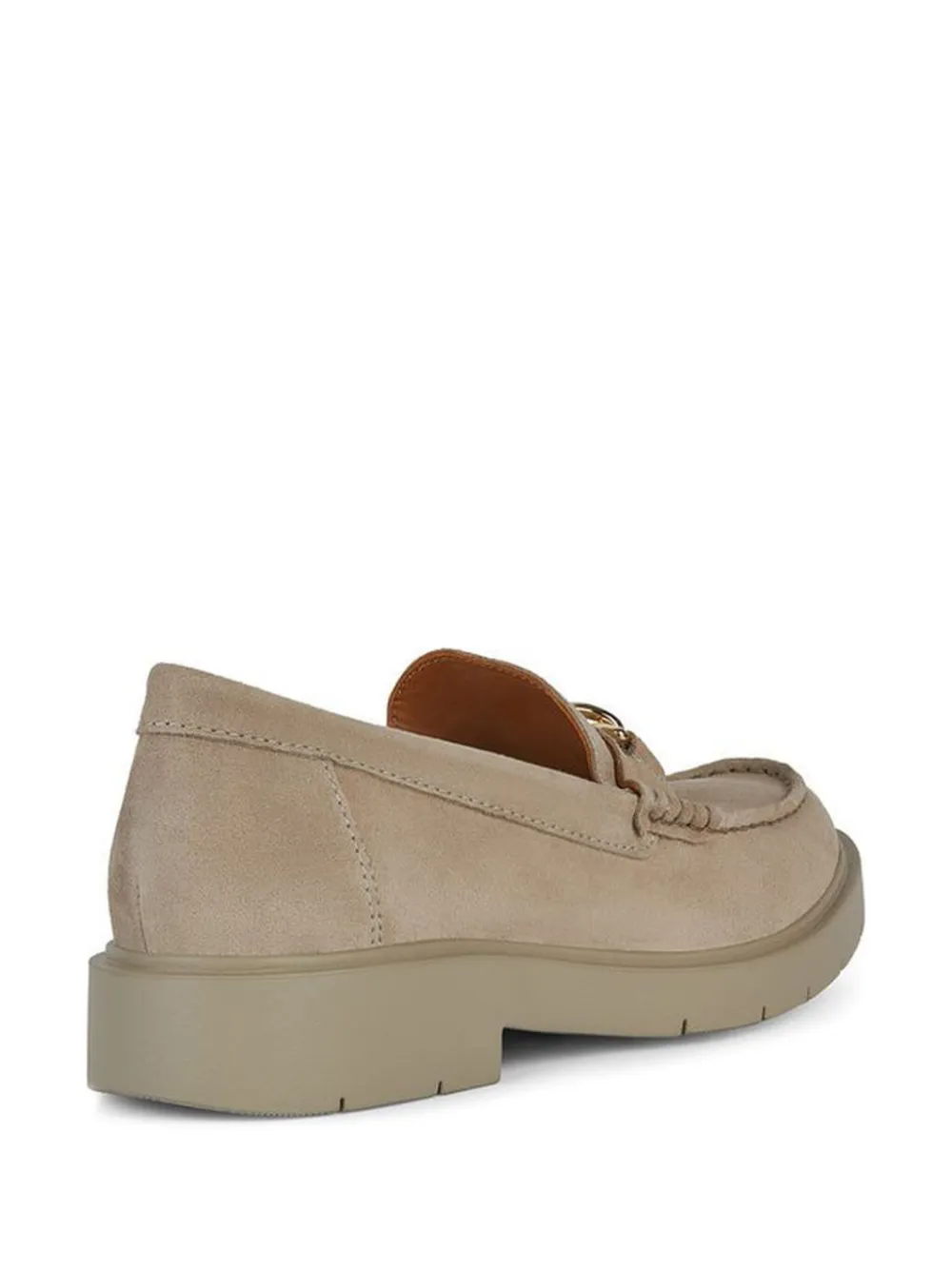Geox Spherica chain-link suede loafers Neutrals