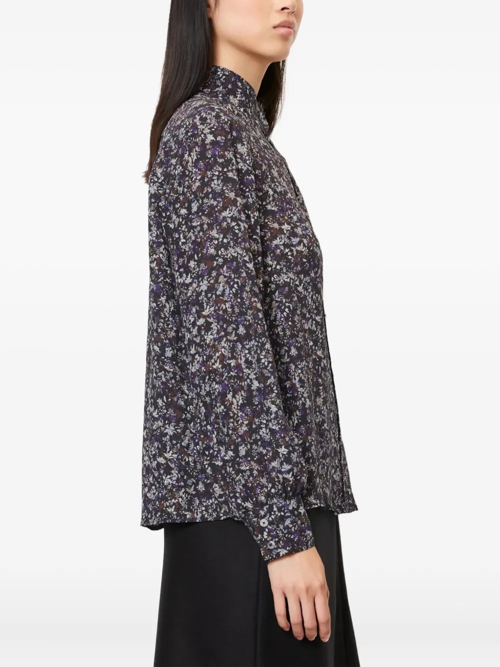 Marc O'Polo Blouse met bloemenprint Blauw