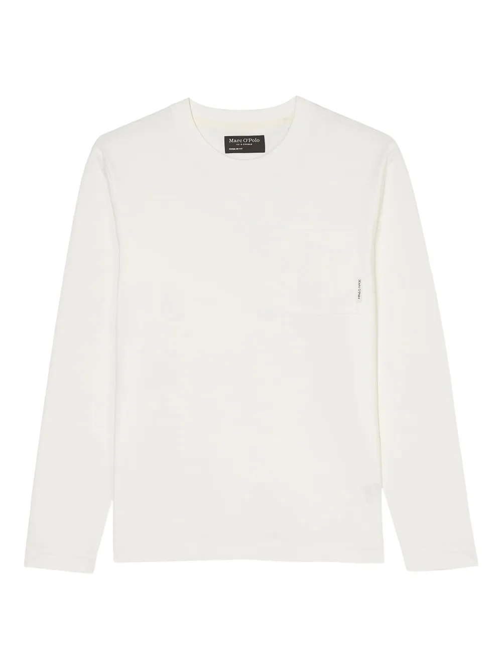 Marc O'Polo T-shirt met lange mouwen en zak Wit