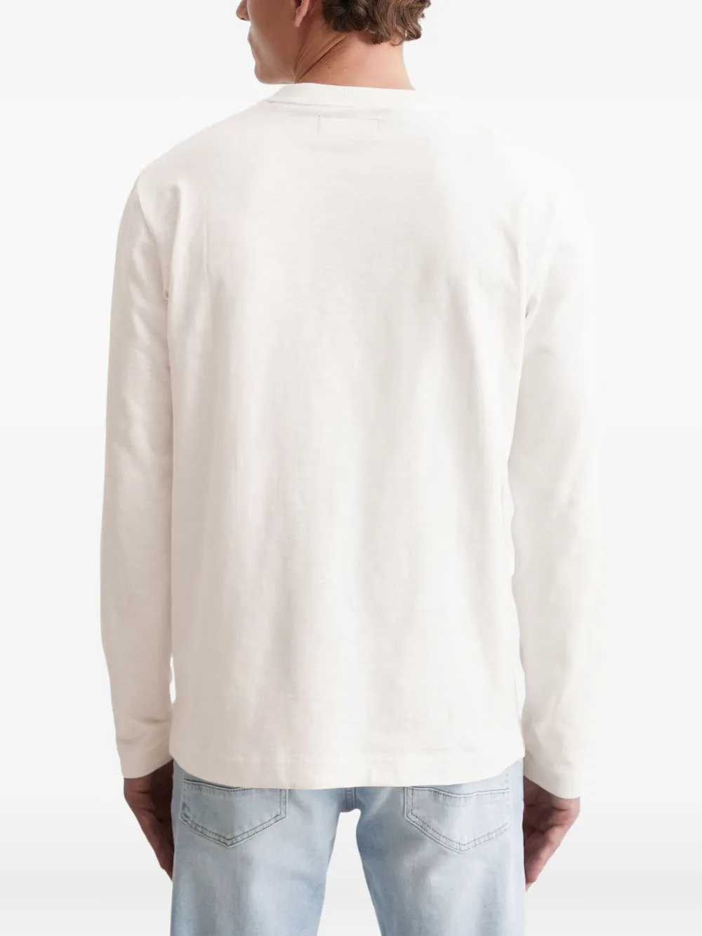 Marc O'Polo T-shirt met lange mouwen en zak Wit