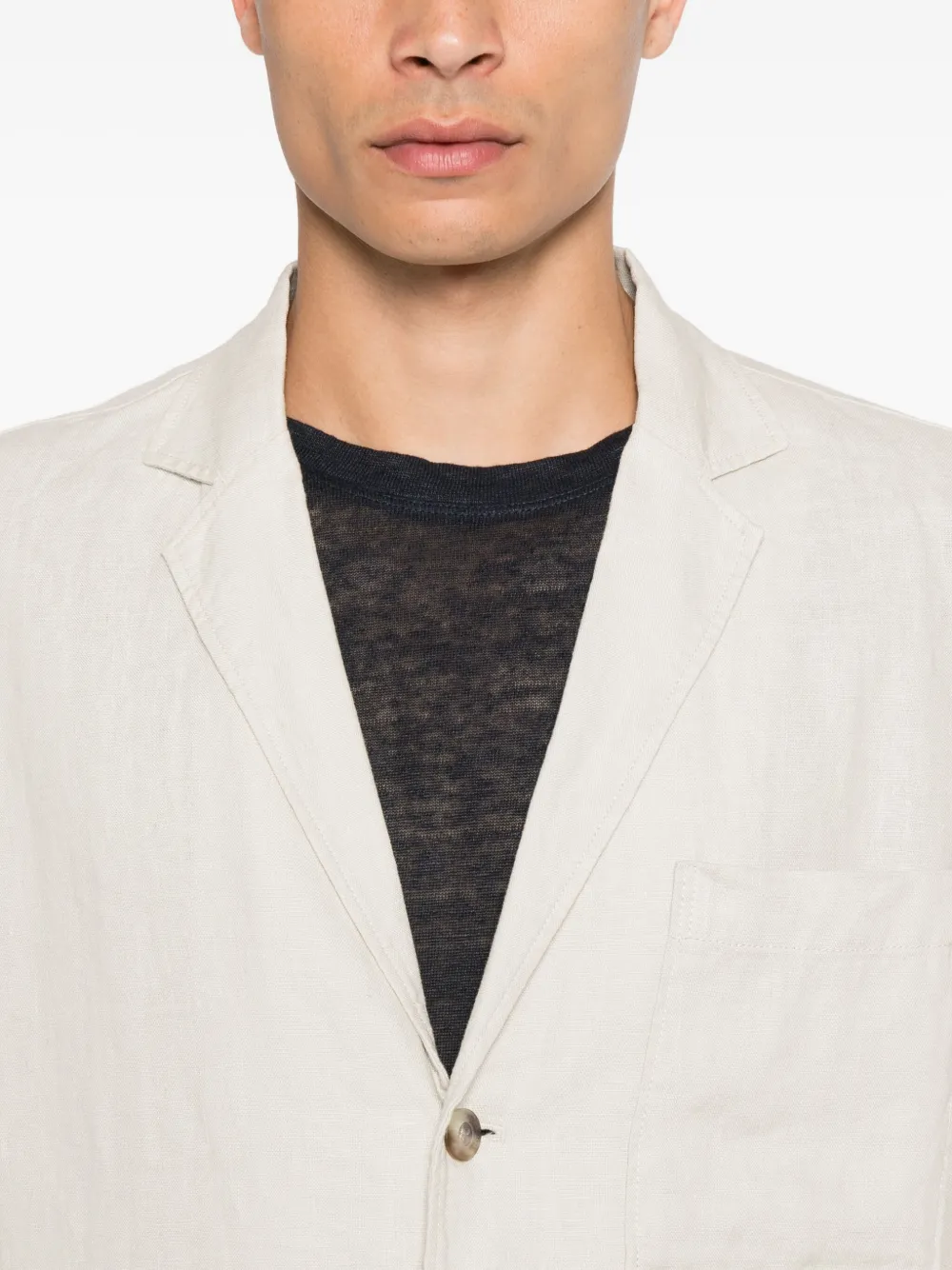 Marc O'Polo Blazer met enkele rij knopen Grijs