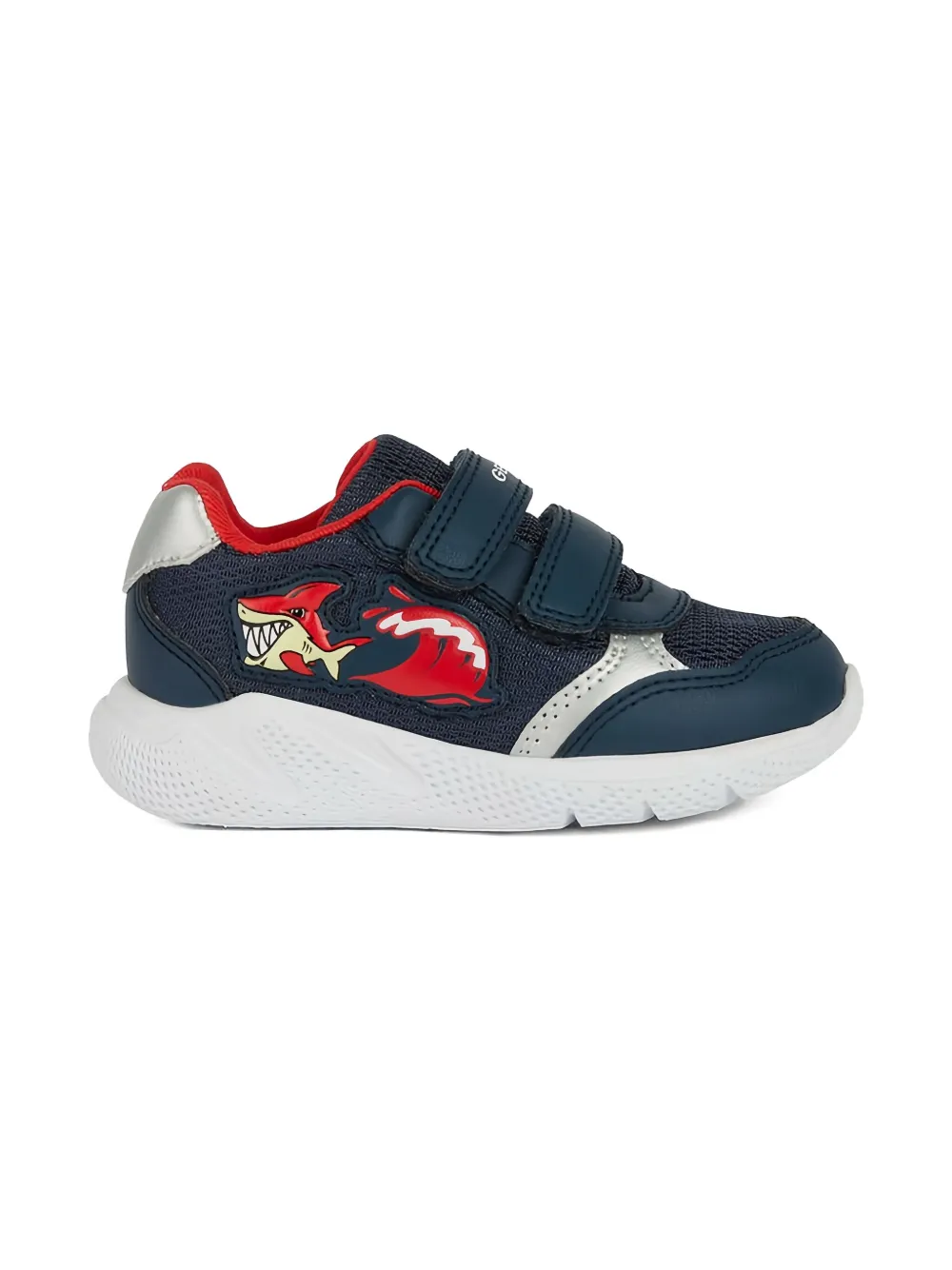 Geox Kids Sprintye shark-appliqué sneakers | Blue | Image 1