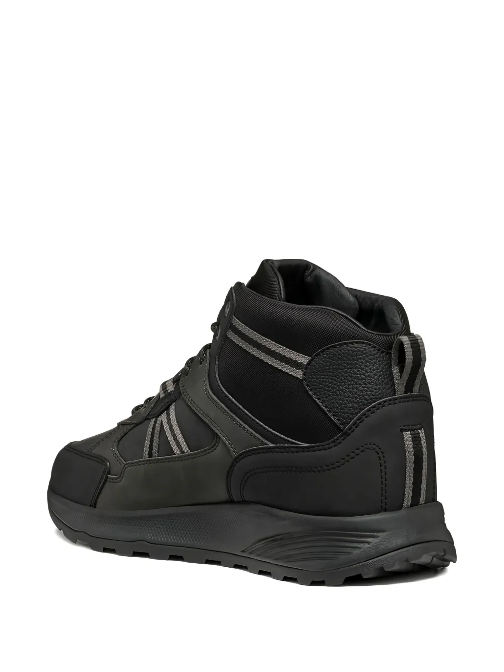 Geox Terrestre lace-up panelled boots Black