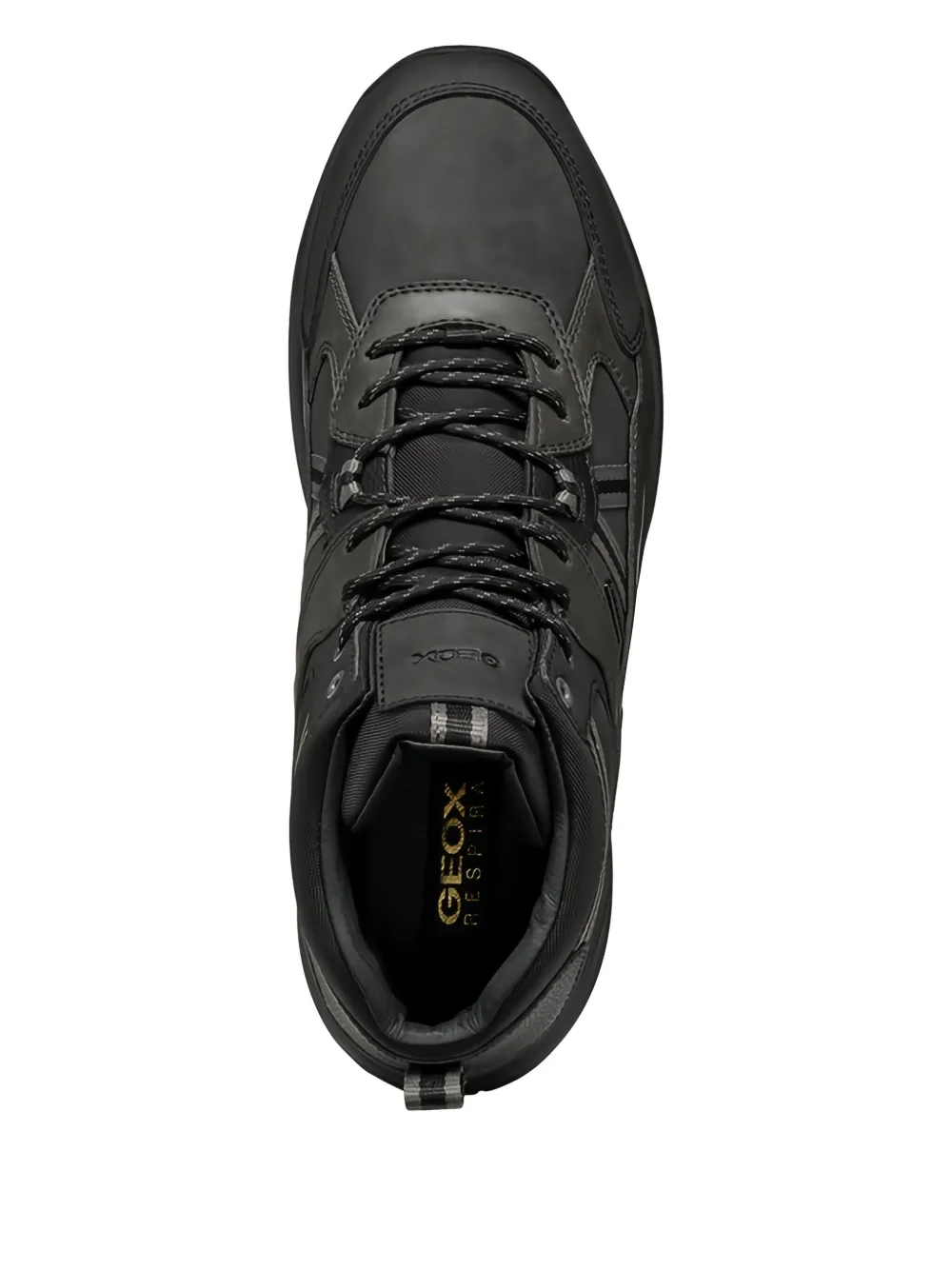 Geox Terrestre lace-up panelled boots Black