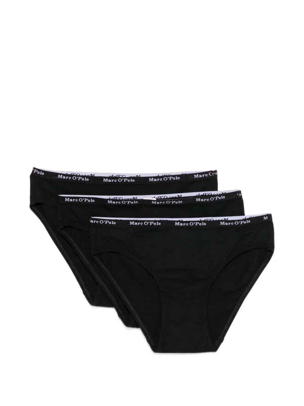 Marc O'Polo logo-detail briefs (set of three) - Nero