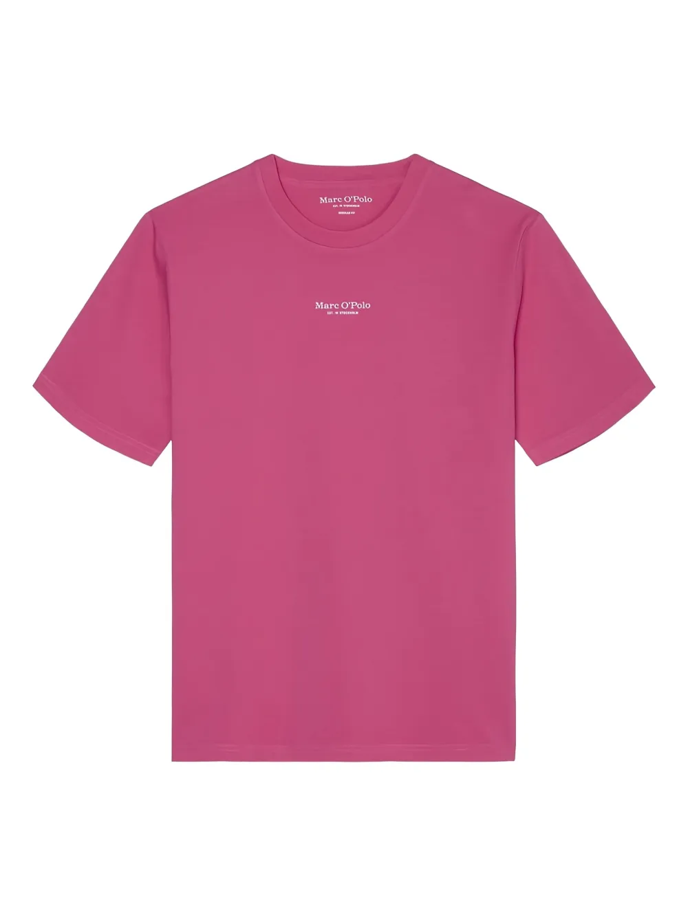 Marc O'Polo Camiseta de algodão com estampa de logo | Rosa | Image 1
