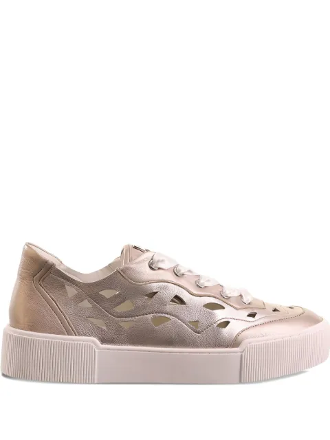 Hogl Anouk cut-out metallic lace-up sneakers