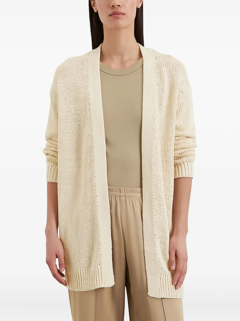 Marc O'Polo Vest met open voorkant Beige
