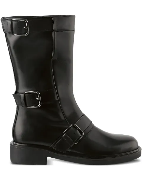 Hogl Billie buckle-embellished leather biker boots