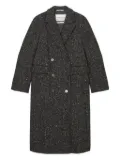 Marc O'Polo double-breasted textured coat - Black